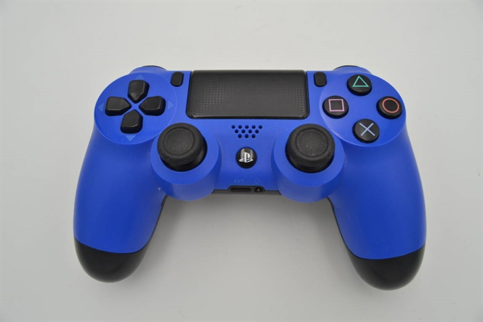 Playstation 4 - Dual Shock 4 Wireless Controller - Blue and black - PS4 Tilbehør (B Grade) (Genbrug)