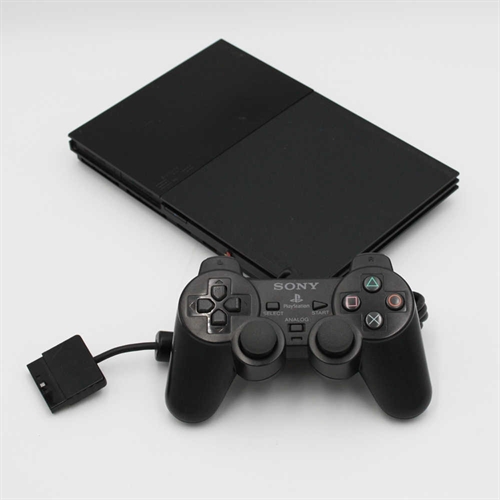 Playstation 2 - Slim - Sort - Konsol - SNR HC1184501 (B Grade) (Genbrug)