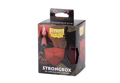 Dragon Shield - Strongbox Deck Boks - Clear Red - Kort tilbehør