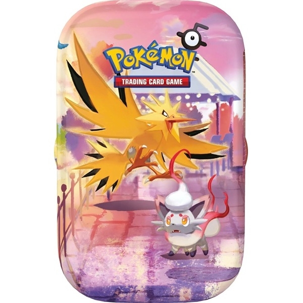 30th Celebration - Mini Tin - Zapdos & Hisuian Zorua (Night) - Pokemon kort