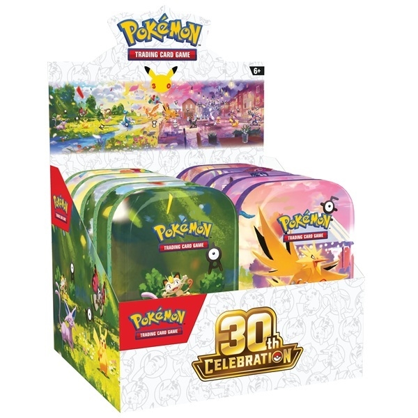 30th Celebration - Mini Tin Display (10 Mini Tins) - Pokemon kort