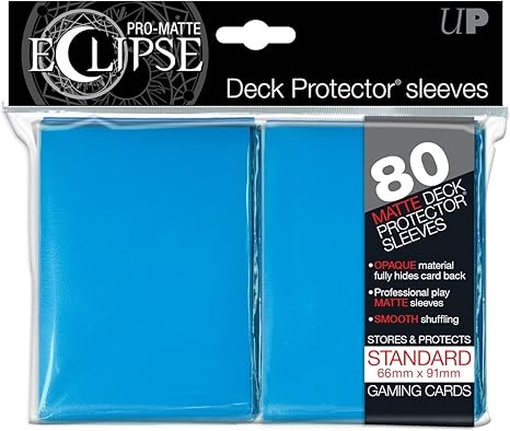 Kort tilbehør - Ultra Pro - Matte Light Blue (80 stk Standard Sleeves)