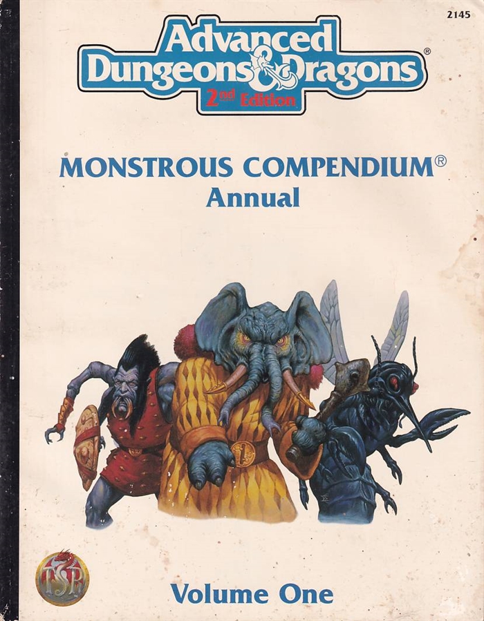 AD&D - Monstrous compendium annual volume One - Rollespilsbog (B-Grade) (Genbrug)