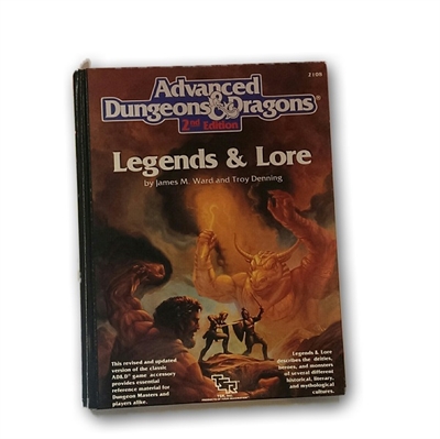 Advanced Dungeons & Dragons 2nd Edition - Legends & Lore - Rollespilsbog (C-Grade) (Genbrug)