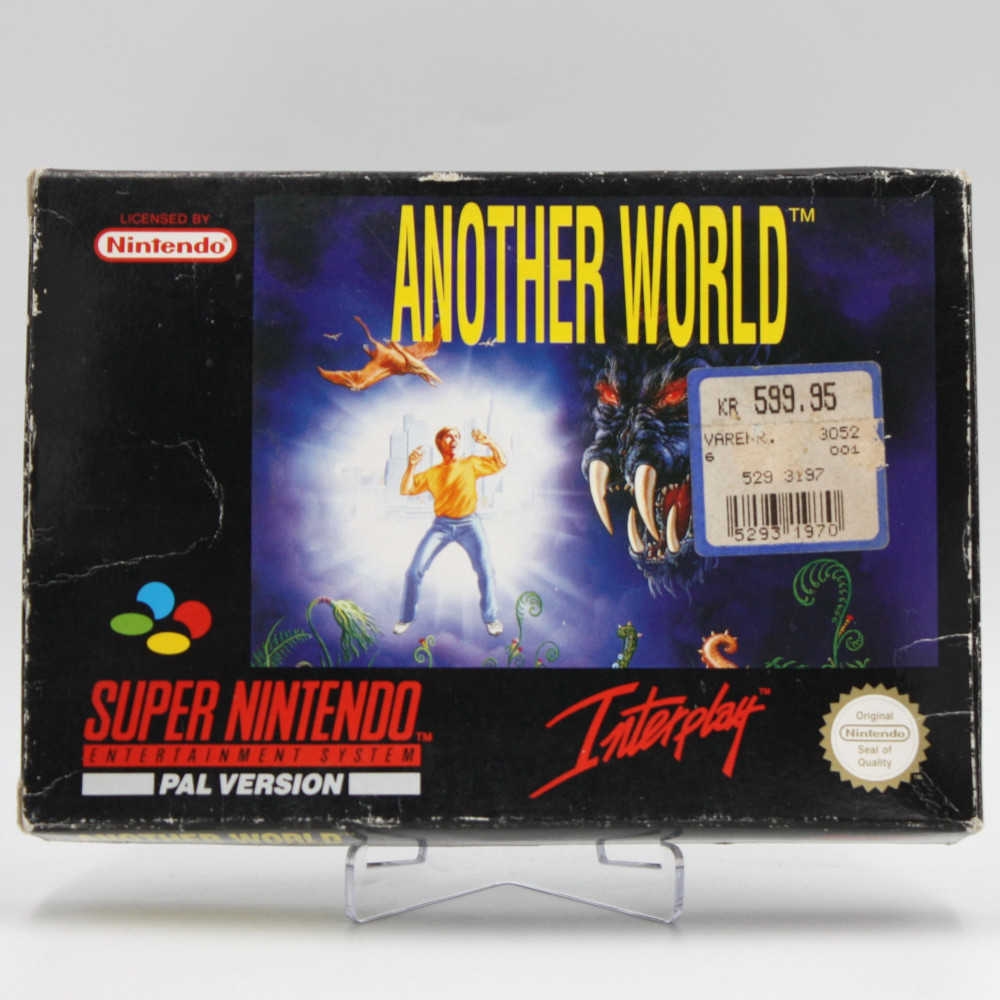 600,- Another World Complete In Box (CIB) SNES (B Grade) (Genbrug)