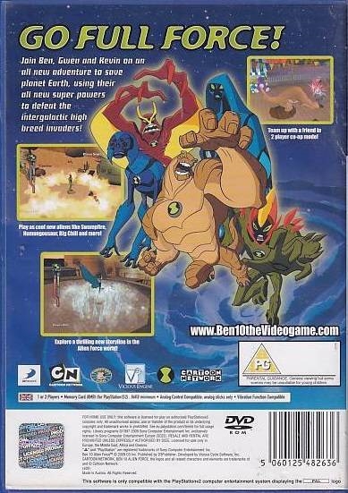 75,- Ben 10 Alien Force - PS2 (Genbrug)