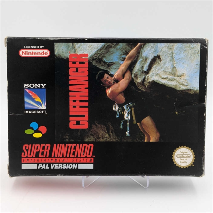 Cliffhanger - Komplet i Æske - SNES - (UKV) (B Grade) (Genbrug)