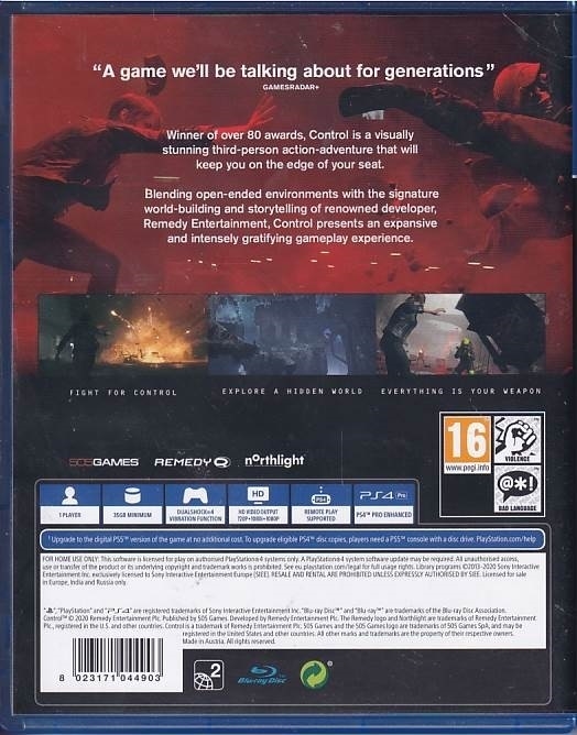 Perfervid øst Generalife 175,- Control Ultimate Edition - PS4 (Genbrug)