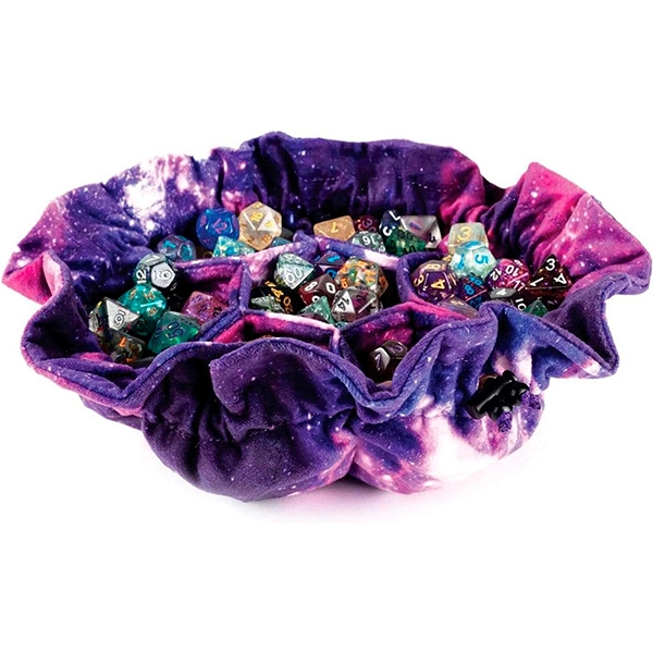 Dice Bag Velvet Nebula with Pockets - Metallic Dice Games