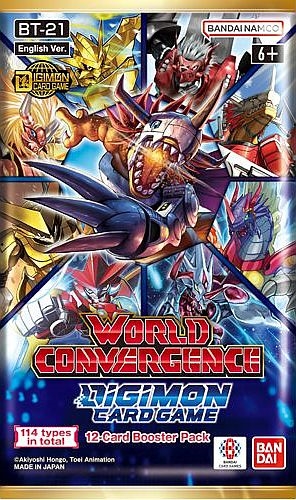 Digimon Card Game - World Convergence BT21 - Booster Pakke
