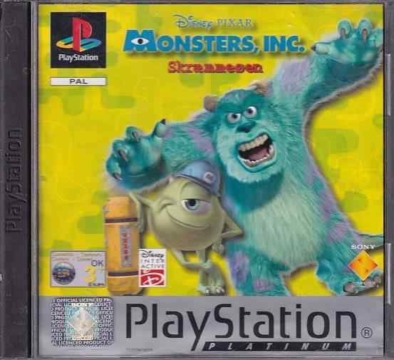 Disney Pixar Monsters Inc Skræmmeøen - Platinum - PS1 (B Grade) (Genbrug)