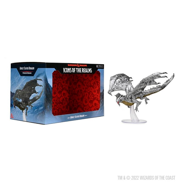 DnD - Adult Silver Dragon - Icons of the Realms Premium DnD Figur