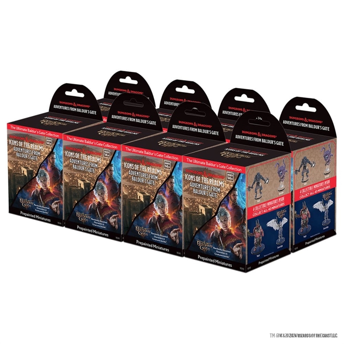 DnD - Adventures from Baldur\'s Gate Booster Brick (8 stk) - Icons of the Realms DnD Miniatures