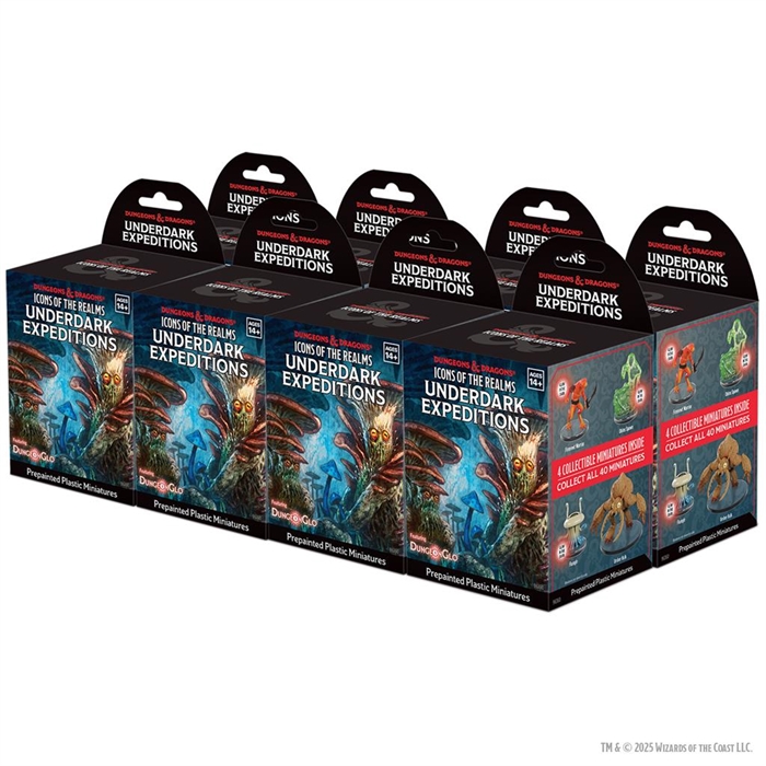 DnD - Underdark Expeditions Booster Brick (8 stk) - Icons of the Realms DnD Miniatures