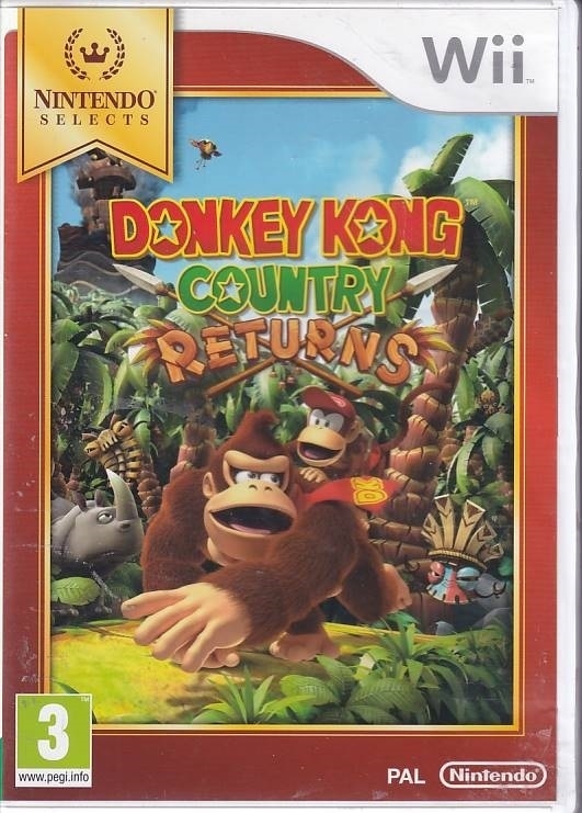 Donkey Kong Country Returns - Nintendo Selects - Nintendo Wii (B Grade) (Genbrug)