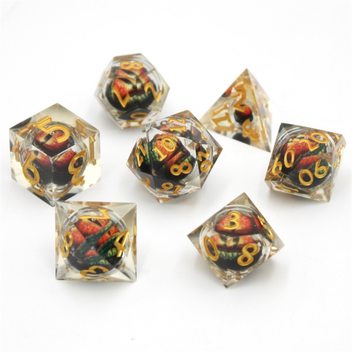 Dragon Eye liquid core - Sharp edges - Rollespilsterninger - Epic Dwarf Dice