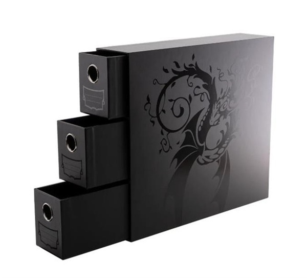 Dragon Shield Storage - Card Drawers Fortress - Vertical - 3 XL - Black