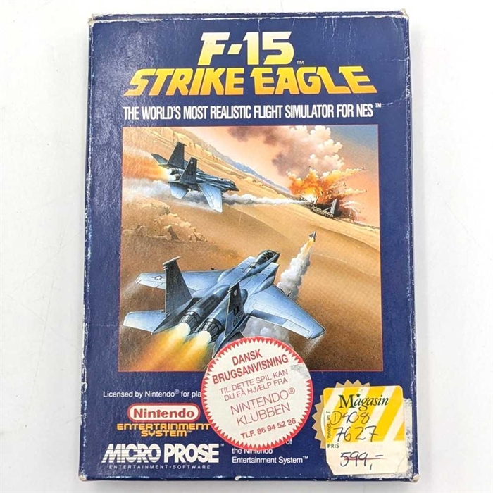 F-15 Strike Eagle - Komplet I Æske - SCN - NES Spil (B Grade) (Genbrug)