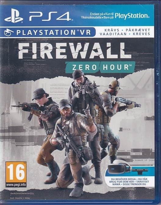 Firewall - Zero Hour - PS4 PS-VR (A Grade) (Genbrug)