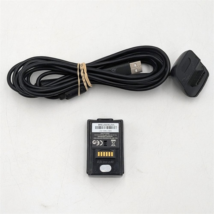 Genopladeligt Batteri og Ladekabel til Controller - Sort - XBOX 360 Tilbehør (B Grade) (Genbrug)