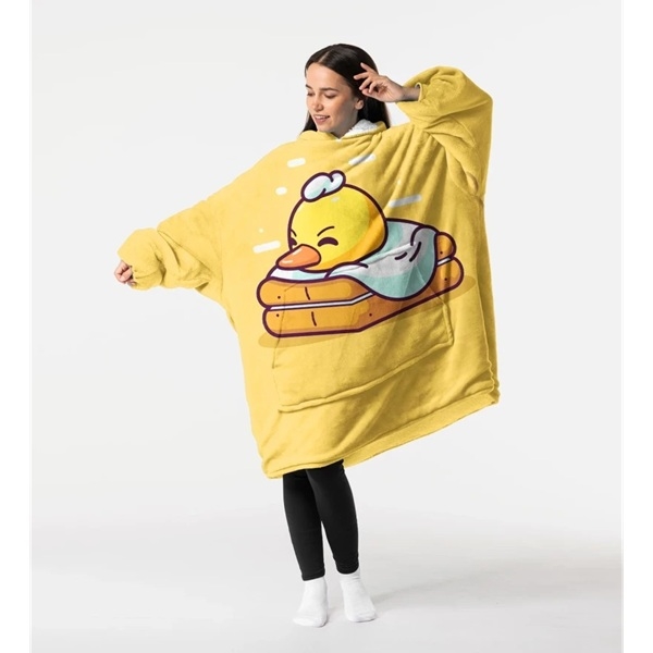 Huggie - Going to Sleep - Giant Blanket Hoodie - Kæmpe Tæppe Hættetrøje