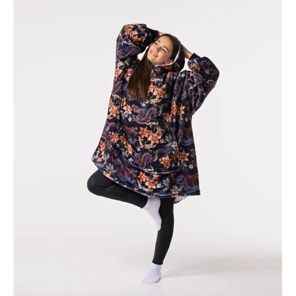 Huggie - Japanese Dragon - Giant Blanket Hoodie - Kæmpe Tæppe Hættetrøje