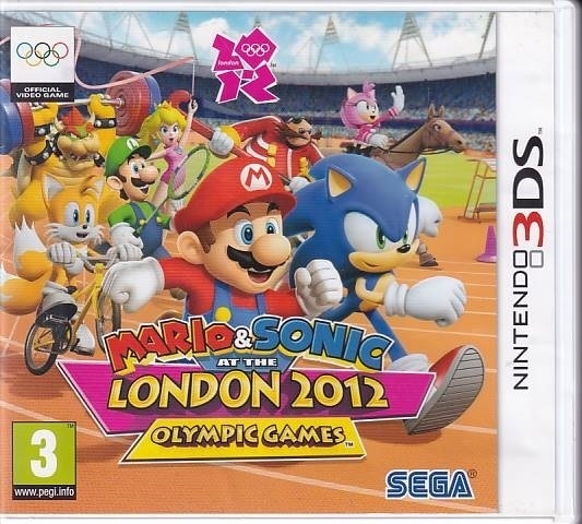 Mario and Sonic at the London 2012 Olympic Games - Nintendo 3DS Spil - (A Grade) (Genbrug)