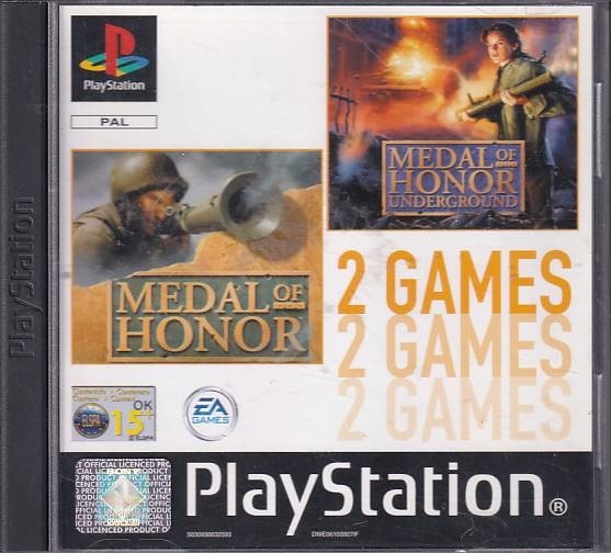 Medal of Honor + Medal of Honor Underground - PS1 (B Grade) (Genbrug)