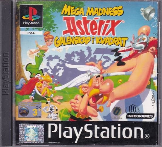 Mega Madness Asterix Galenskap i Kvadrat - Back Cover Insert Mangler - PS1 (B Grade) (Genbrug)