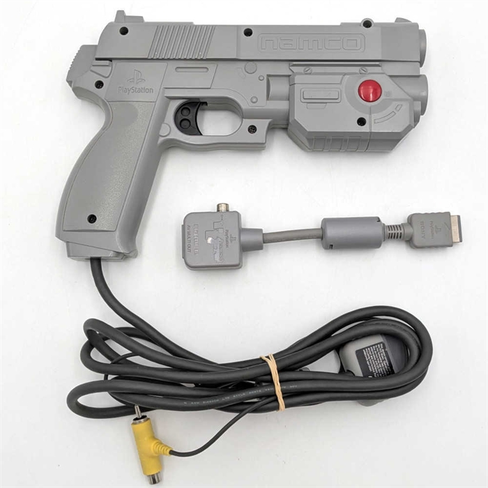 Namco GunCon Light Gun - Lys Grå - Playstation 1 Tilbehør (Genbrug) (B Grade)