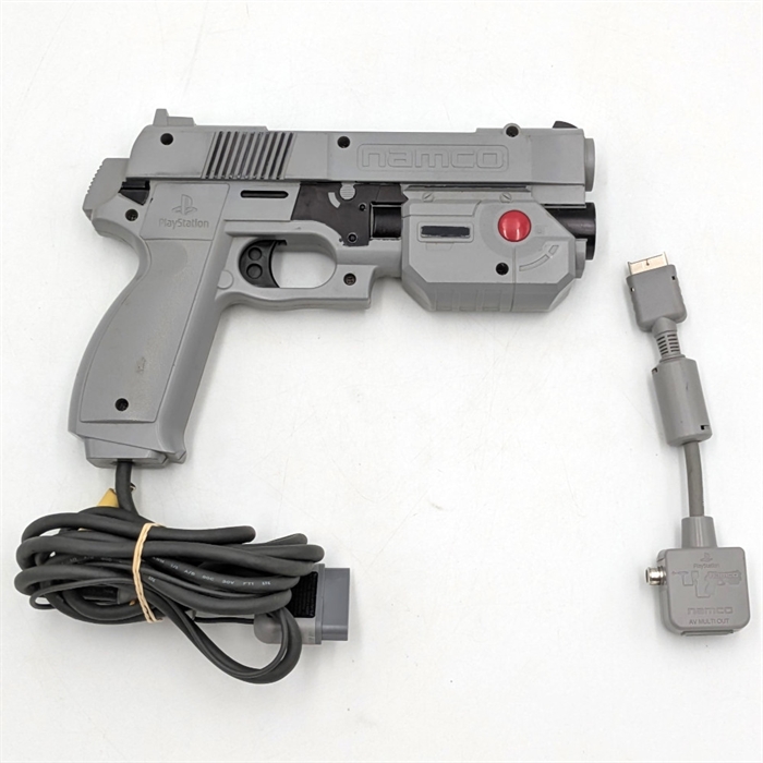 Namco GunCon Light Gun - Lys Grå - Playstation 1 Tilbehør (Genbrug) (C Grade)