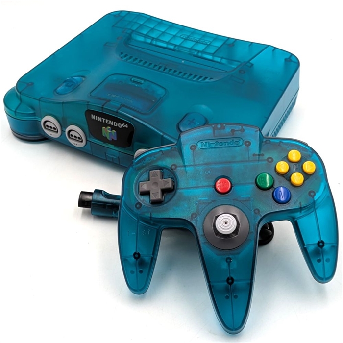 Nintendo 64 - Funtastic Ice Blue - Konsol - SNR NUP16132074 (B Grade) (Genbrug)