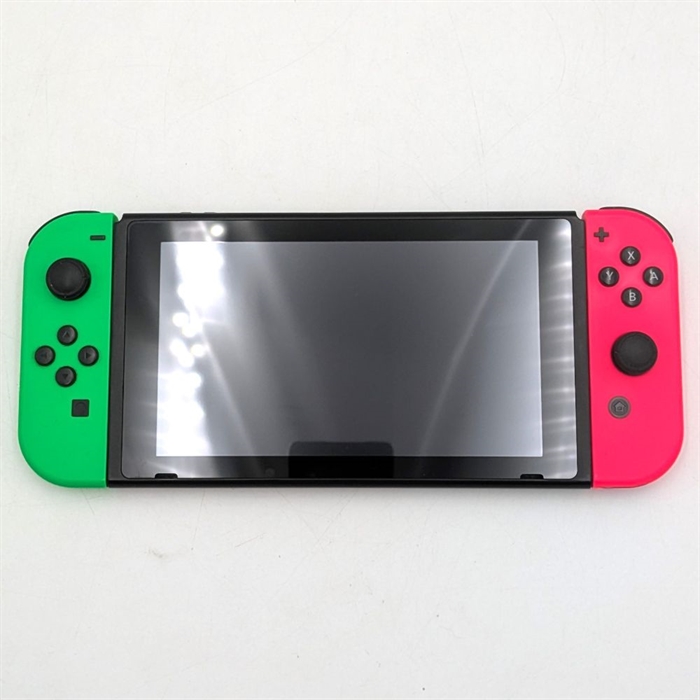 Nintendo Switch - Neon Green og Neon Pink - Konsol - 2019 Model - SNR XKJ40014976625 (B Grade) (Genbrug)