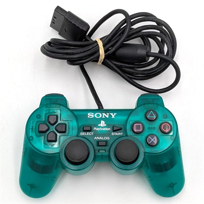Original Dualshock 2 Controller - Emerald Green - PS2 Tilbehør (B Grade) (Genbrug) 