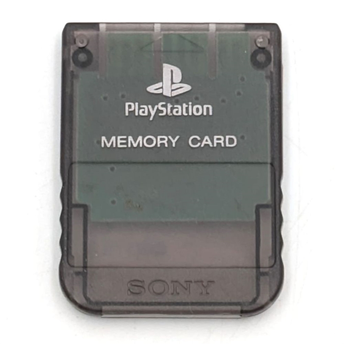 Originalt Memory Card - Mørk Gennemsigtig - 1 Mega - Playstation 1 Tilbehør (B Grade) (Genbrug) 