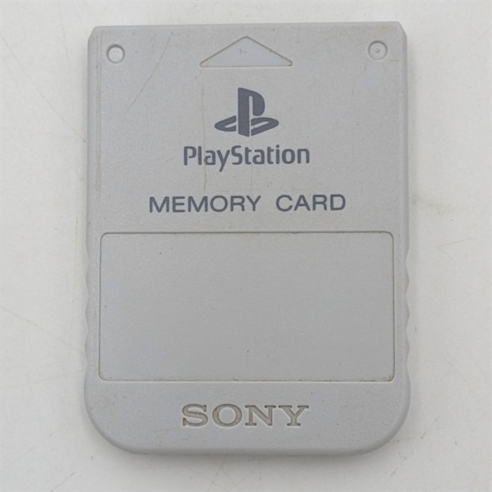 Originalt Playstation One Memory Card - Lys grå - 1 Mega - Playstation One Tilbehør (B Grade) (Genbrug) 