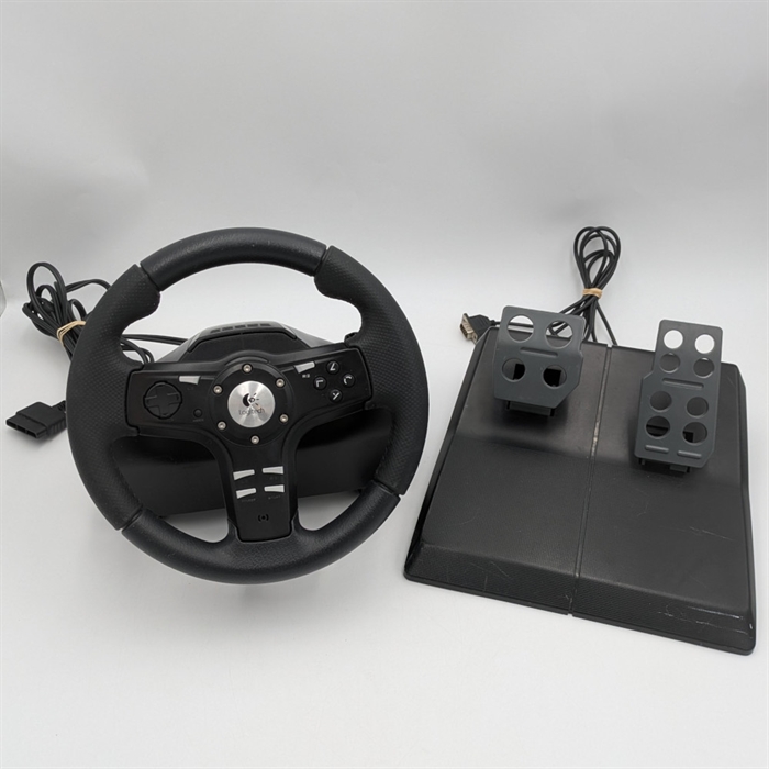 Logitech Driving Force Rat og Pedaler - PS2 Tilbehør (C Grade) (Genbrug)