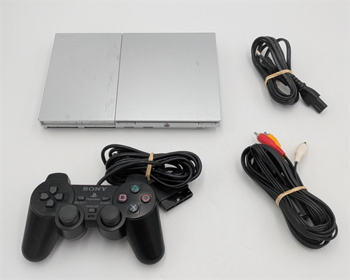 Playstation 2 - Slim - Sølv - Konsol - SNR HC0366097 (B Grade) (Genbrug)