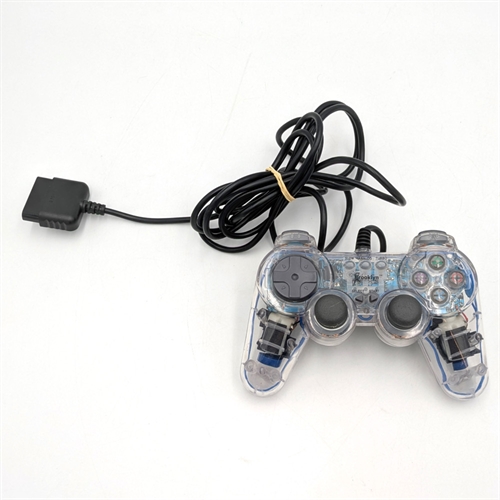 Playstation 2 Controller - Gennemsigtig - PS2 Tilbehør (B Grade) (Genbrug) 