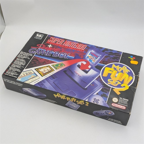 Super Nintendo med Super Game Boy - Komplet i æske - SNR UP17949270 (B Grade) (Genbrug)
