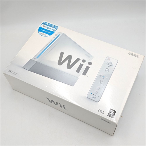 Nintendo Wii - Wii Sports Bundle - Konsol - RVL-001 - Komplet I Kasse - SNR LEH100727944 (B Grade) (Genbrug)