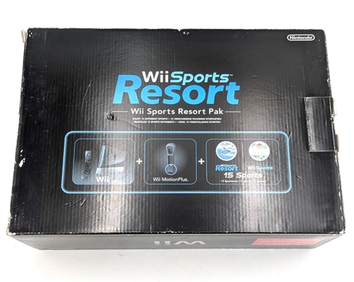 Wii Sports Resort Pak - Nintendo Wii -  Konsol - RVL-001 - Komplet I Kasse - SNR LEH520639957 (B Grade) (Genbrug)