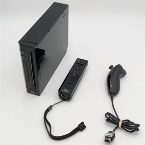 Nintendo Wii Konsol med motion plus - Sort - RVL-001 - SNR LEH514163833 (B Grade) (Genbrug)