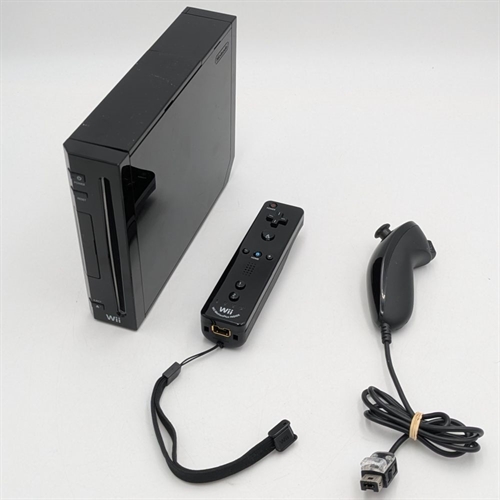Nintendo Wii Konsol - Sort - RVL-001 - SNR LEH514163833 (B Grade) (Genbrug)