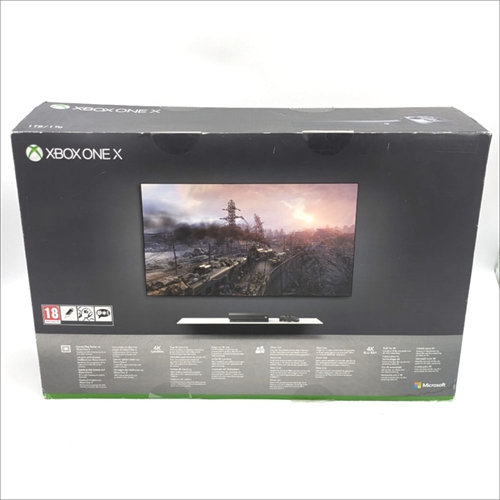 XBOX One X - Sort - 1TB HDD - Original Kasse - Konsol - SNR 006940184617 (B Grade) (Genbrug)