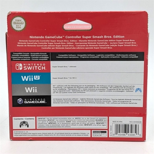 Super Smash Bros GameCube Controller - Komplet I Æske - GameCube Tilbehør (A Grade) (Genbrug)