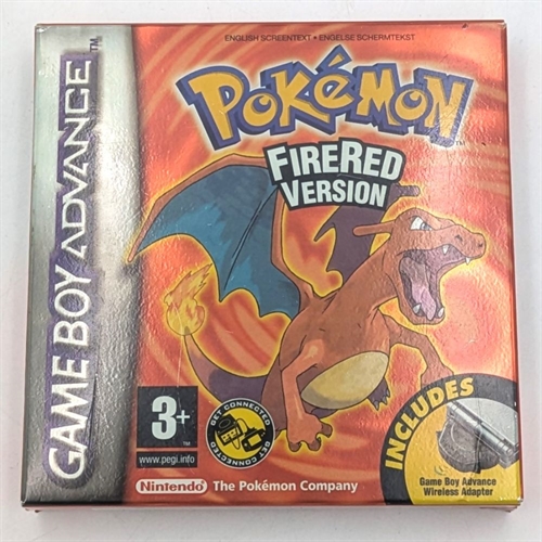 Pokemon FireRed Version - I Original Æske - Gameboy Advance Spil (B Grade) (Genbrug)