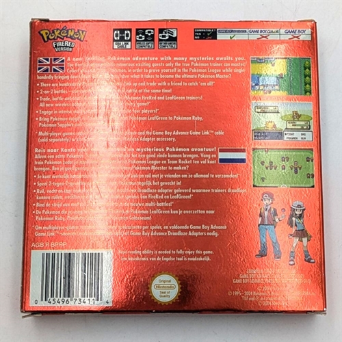 Pokemon FireRed Version - I Original Æske - Gameboy Advance Spil (B Grade) (Genbrug)