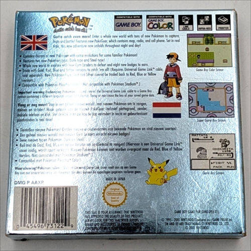Pokemon Silver Version - Komplet I Æske - GameBoy Color (B Grade) (Genbrug)