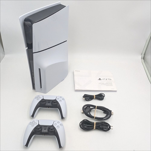 Playstation 5 - Slim Disc Edition - 2 DualSense Bundle - Konsol - Komplet - 1TB HDD - SNR E4410122X12856286 (B Grade) (Genbrug)